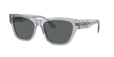 Versace Ve4457f Square Sunglasses, 55mm In Dark Grey