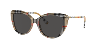 Burberry Women's Low Bridge Fit Sunglasses Be4407f In Dark Grey