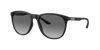 Emporio Armani Matte Black Injected Sunglasses In Gradient Grey
