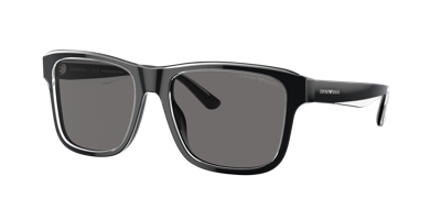 Emporio Armani Man Sunglasses Ea4208 In Dark Grey Polarized