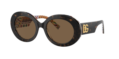 Dolce & Gabbana Dolce&gabbana Woman Sunglass Dg4448 In Dark Brown