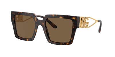 Dolce & Gabbana Dolce&gabbana Woman Sunglass Dg4446b In Dark Brown