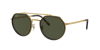 Ray Ban Rb3765 Sunglasses Legend Gold Frame Green Lenses 53-22 In Green