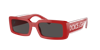 Dolce & Gabbana Dg6187 Rectangle-frame Injected Sunglasses In Dark Grey
