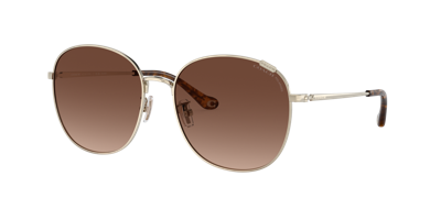 Coach Woman Sunglasses Hc7134 C7996 In Brown Gradient Polar