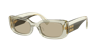 Miu Miu Rectangle-frame Tinted Sunglasses In Light Brown