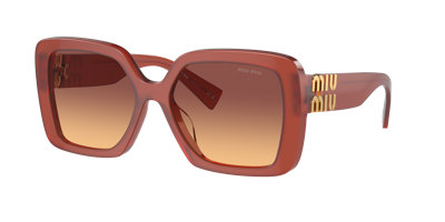 Miu Miu Mu 10ys 10m07p 56mm Womens Square Sunglasses In Orange Gradient Violet