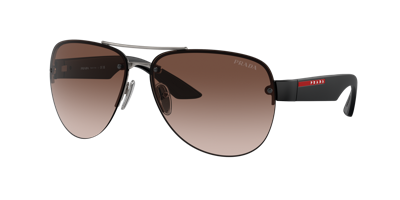 Prada Linea Rossa Man Sunglasses Ps 55ys In Brown Gradient