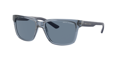 Armani Exchange Unisex Sunglasses Ax4026s In Dark Blue Polarized
