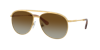 Swarovski Pavé Metal Aviator Sunglasses In Polar Gradient Brown