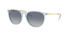 Ray Ban Erika Classic Sunglasses Gold Frame Grey Lenses 54-18 In Grey,blue