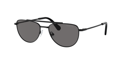 Swarovski Woman Sunglass Sk7007 In Dark Grey Polarized