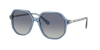 Swarovski Womens Blue Sk6003 Irregular-frame Gem-embellished Acetate Sunglasses In Blue Gradient