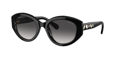 Swarovski Woman Sunglasses Sk6005 In Grey Gradient