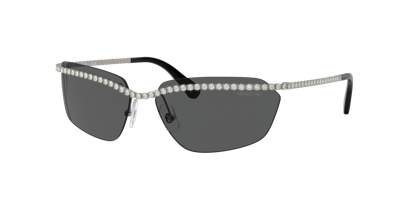 Swarovski Sk7001 Gunmetal Sunglasses In Dark Grey
