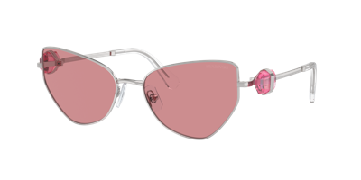 Swarovski Hinged Crystal-embellished Cat-eye Sunglasses In Silver