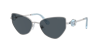 Swarovski Womens Silver Sk7003 Irregular-frame Metal Sunglasses In Dark Grey
