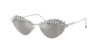 Swarovski Woman Sunglass Sk7009 In Light Grey Mirror Silver