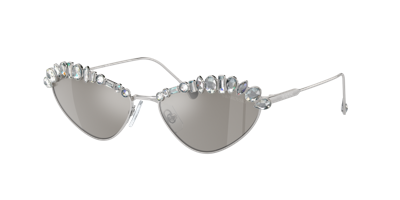 Swarovski Women's Sunglasses, Mirror Sk7009 In Light Grey Mirror Silver