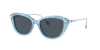 Swarovski Crystal-embellished Cat-eye Frame Sunglasses In Dark Grey