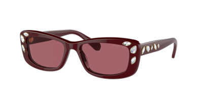 Swarovski Womens Sk6008 Pillow-frame Acetate Sunglasses Red