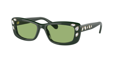 Swarovski Woman Sunglasses Sk6008 In Dark Green