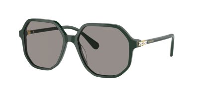 Swarovski Woman Sunglasses Sk6003 In Transition Light Grey To Dark Grey
