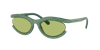Swarovski Womens Sk6006 Crystal-embellished Oval-frame Metal Sunglasses Green In Light Green Flash Silver