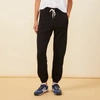 Monrow Supersoft Fleece Silver Tip Drawcord Baggy Sweats In Black