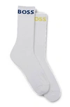 Hugo Boss Two-pack Of Short Logo Socks In A Cotton Blend