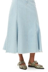 Ganni Ballerina With Buckle In Green