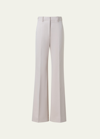 Akris Wide Leg Gabardine Pants In Greige