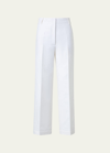 AKRIS WIDE-LEG CROP COTTON TWILL PANTS