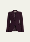 Alexander Mcqueen Classic Single-breasted Suiting Blazer In Nightshade