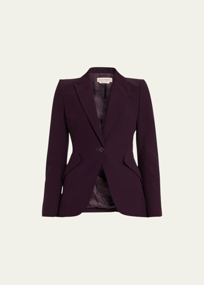 Alexander Mcqueen Classic Single-breasted Suiting Blazer In Nightshade