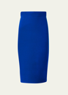 Akris Wool Double-face Midi Pencil Skirt In Ink