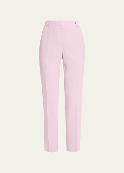 Lafayette 148 Clinton Finesse Crepe Ankle Pants In Dried Blossom