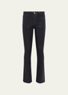 L Agence Ruth High Rise Straight Raw Hem Jeans In Greystone Coated
