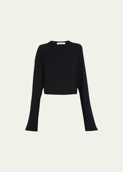The Row Sherman Cotton Top In Black
