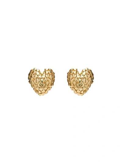 Oscar De La Renta Heart Clusters Stud Earrings In Gold