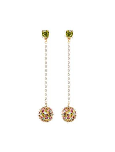 Oscar De La Renta Crystal Earrings In Multi