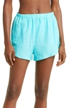 Vitamin A Tallows Linen Short In Ecolinen Aqua