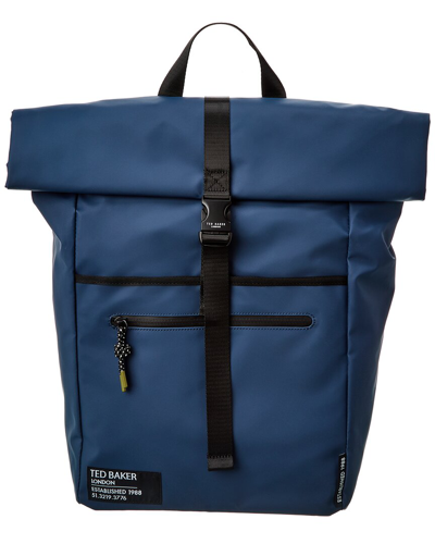 Ted Baker Clime Rubberized Backpack In Blue