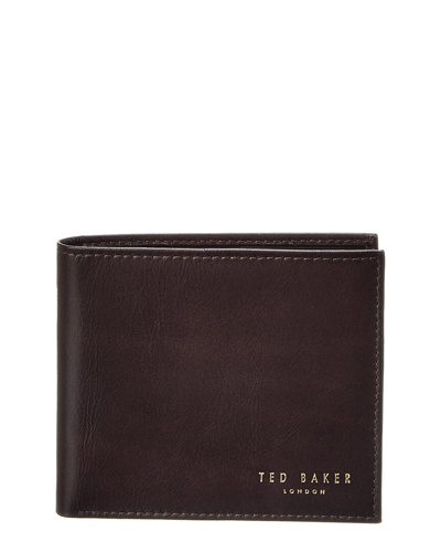 Ted Baker Fhils Leather Bifold Wallet In Brown