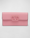 Valentino Garavani Vlogo Flap Leather Wallet On Chain In Bubble