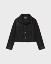 Dl1961 Girl's Manning Denim Jacket In Eclipse