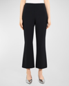 Theory Bistretch Cotton-blend Kick Pants In Black