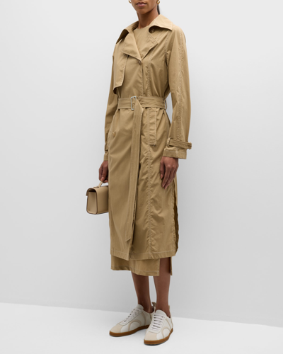 Twp Last Night Belted Trench Coat In Camel