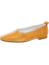 Franco Sarto Vana Womens Leather Slip On Ballet Flats In Orange