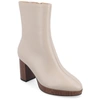 Journee Collection Women's Tru Comfort Foam Wide Width Romer Booties In White